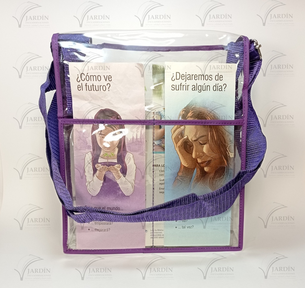 BOLSA TRANSPARENTE C/CORREA (28cm x 23cm)