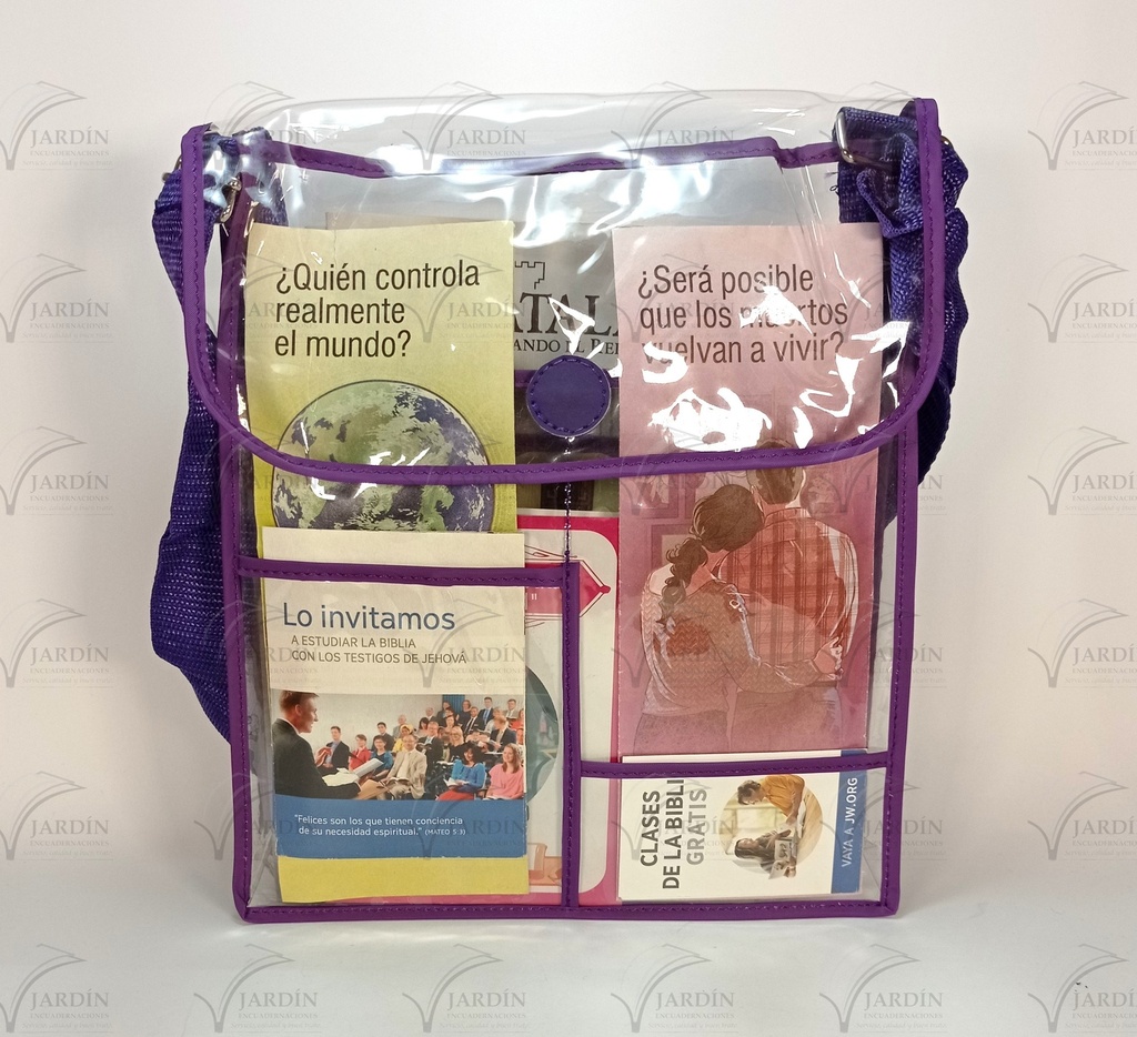 BOLSA TRANSPARENTE C/CORREA (28cm x 23cm)