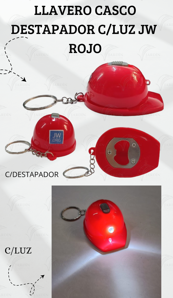 LLAVERO CASCO DESTAPADOR C/LUZ JW
