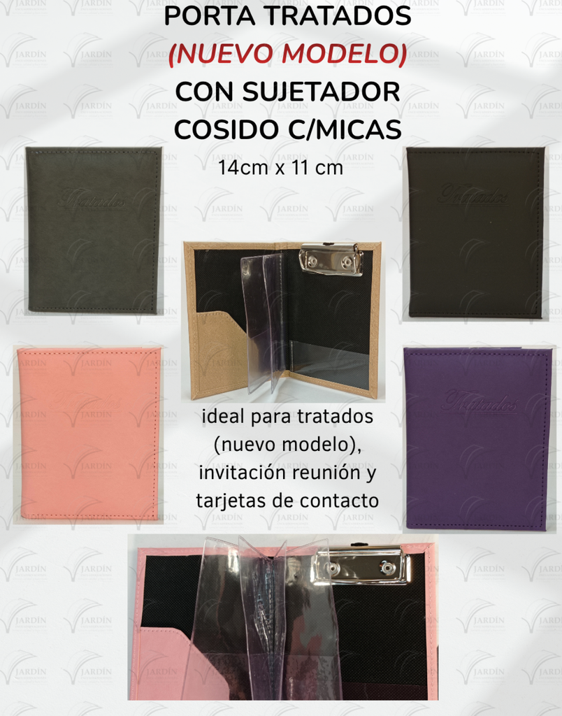 PORTA TRATADOS C/SUJETADOR COSIDO C/MICAS RELIEVE (NUEVO MODELO)