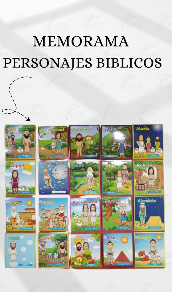 MEMORAMA PERSONAJES BIBLICOS (40 TARJETAS, 20 PERSONAJES)