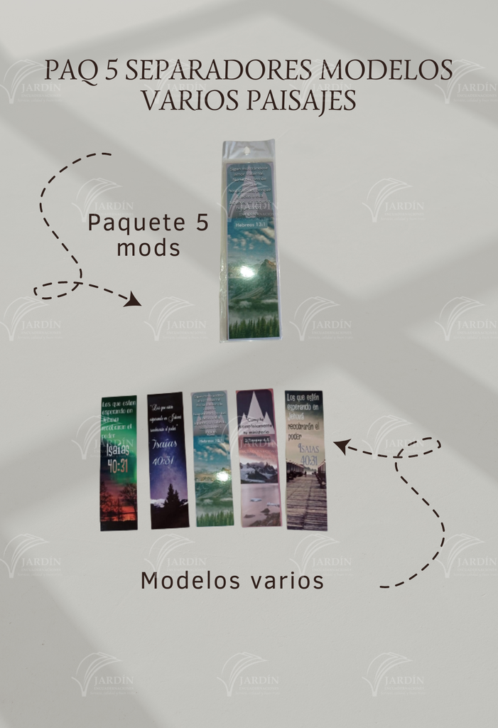 PAQ. 5 SEPARADORES MODELOS DIFERENTES PAISAJES