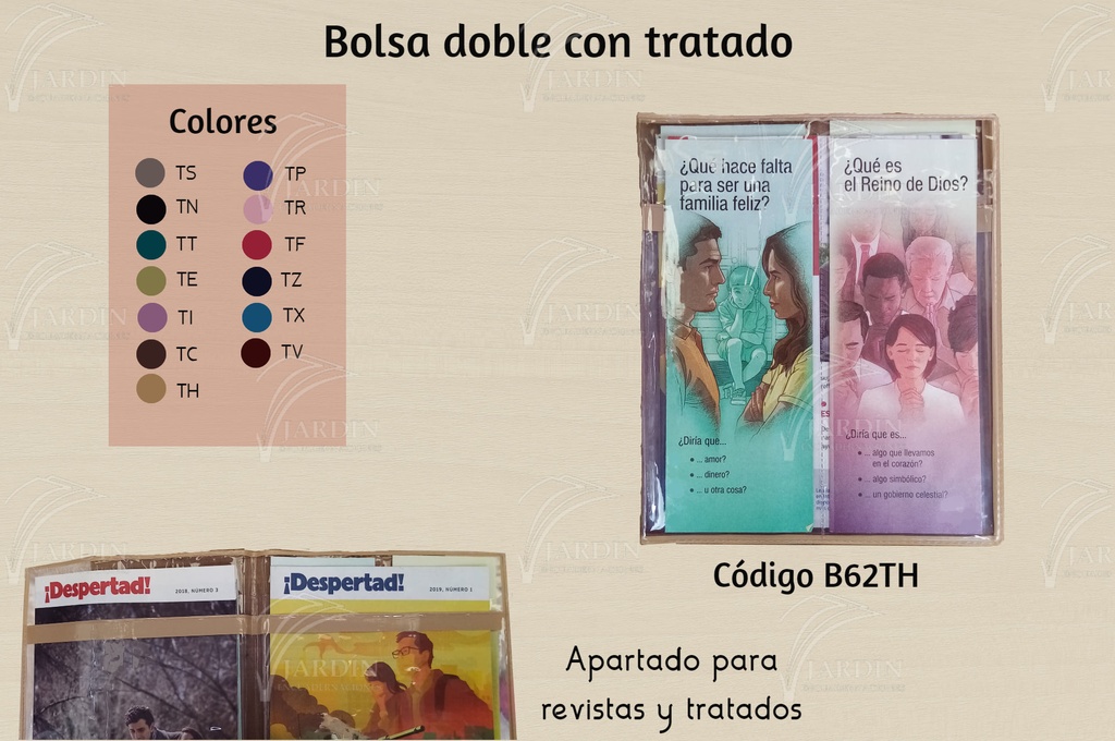 BOLSA DOBLE C/TRATADO TRANSPARENTE