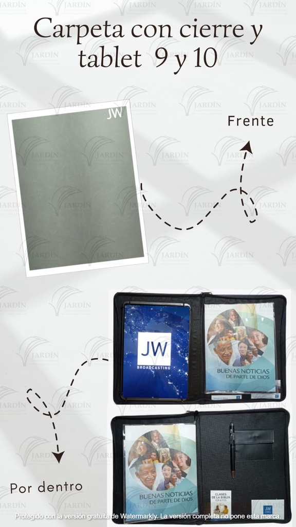 CARPETA C/CIERRE Y TABLET (23 X 30 CM)
