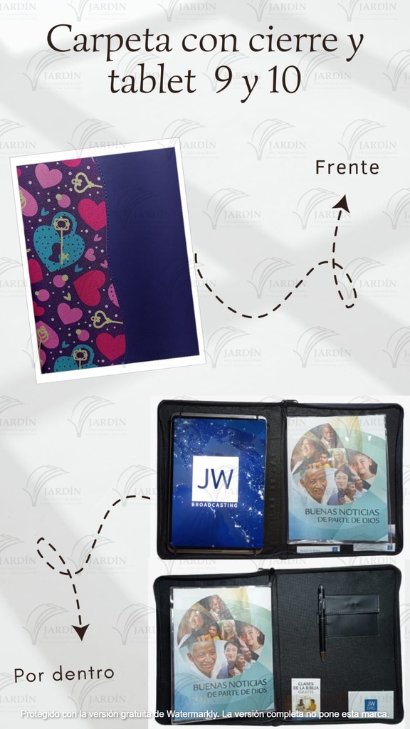 CARPETA C/CIERRE Y TABLET (23 X 30 CM) COMBINADA CALIFORNIA