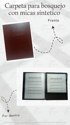 CARPETA BOSQUEJOS C/ MICAS COSIDA RELIEVE