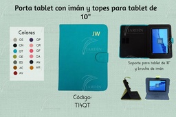 PORTA TABLET C/IMAN Y TOPES 9"-10" GRABADO JW SINTETICO