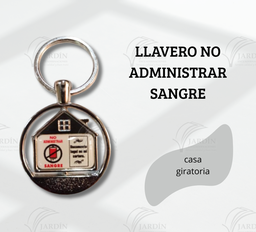 LLAVERO "NO ADMINISTRAR SANGRE"