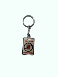 LLAVERO "NO ADMINISTRAR SANGRE" Ingles