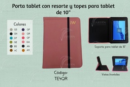PORTA TABLET C/RESORTE Y TOPES 9"-10" GRABADO JW CALIFORNIA