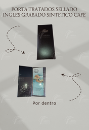 PORTA TRATADOS SELLADO INGLES GRABADO