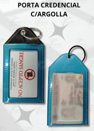 [GAF14-QTS] PORTA CREDENCIAL C/ARGOLLA - QUEMANTE TURQUESA