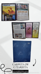 CARPETA LISA JW GRABADO C/MICA P/TARJETA  CALIFORNIA