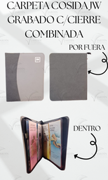 CARPETA COSIDA JW GRABADO C/CIERRE COMBINADA