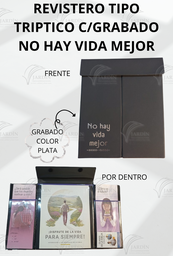 REVISTERO TIPO TRIPTICO GRABADO NO HAY VIDA MEJOR - CALIFORNIA